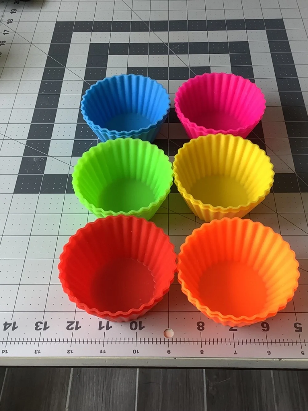 Set of 28 Reusable Silicone Cupcake Muffin Baking Cups Liners Assorted Colors